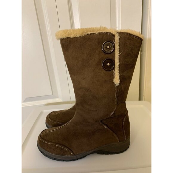 Itasca Blitzen Womens sz 9 Brown Suede Winter Warm Fur Lined Mid Calf Boots‎ - Picture 5 of 9